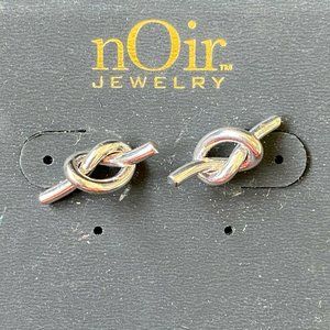 nOir Jewelry Silver-tone Knot Stud Earrings | NEW on Card